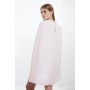 Premium Linen Tailored Caped Mini Dress