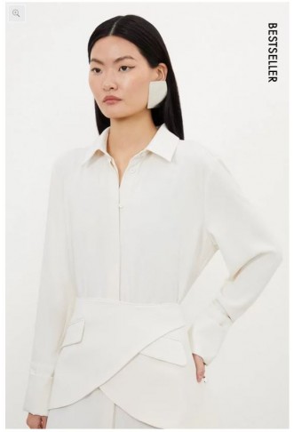 Soft Tailored Belted Maxi Shirt Dress