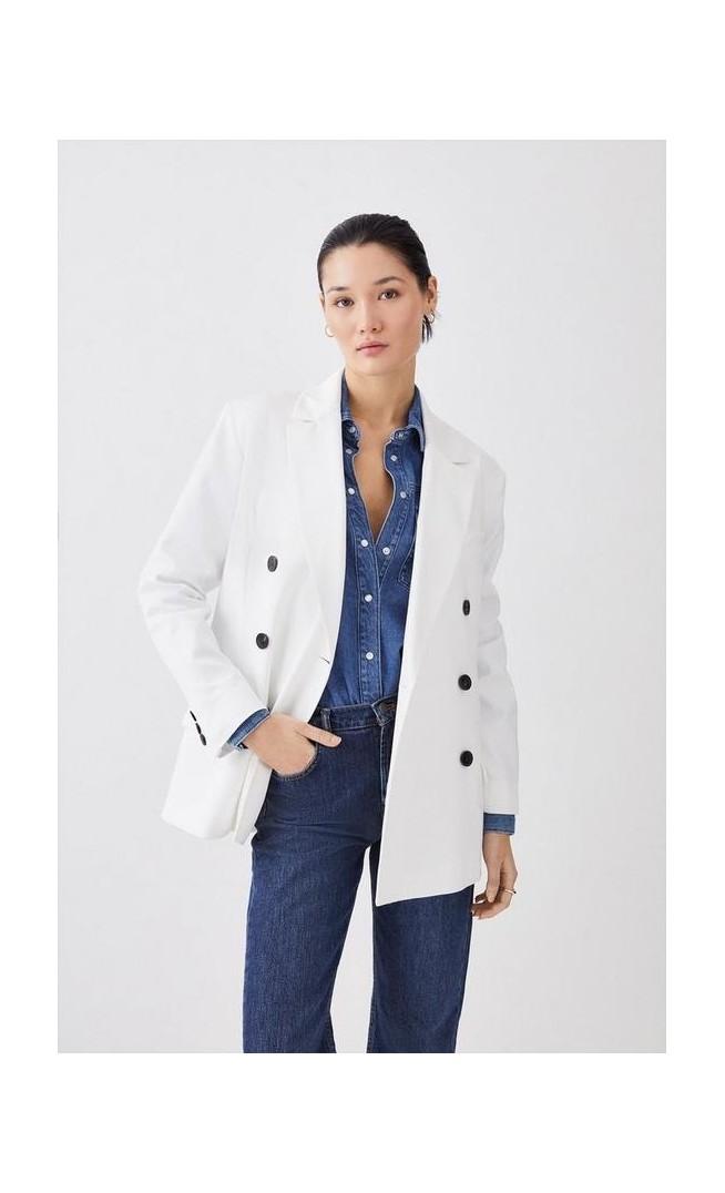 Sharp Shoulder Double Breasted Blazer