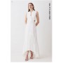 Tall Linen Cut Away Midi Dress