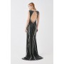 Sculpting Pearl And Diamante Embellished Maxi Dress