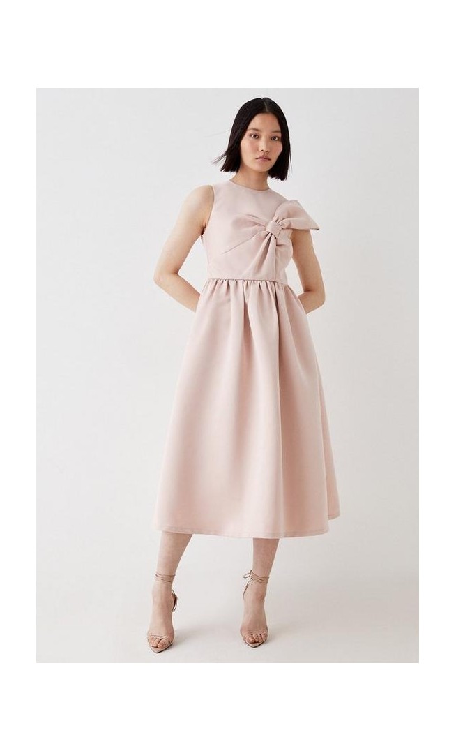 Bow Detail Midi Dress