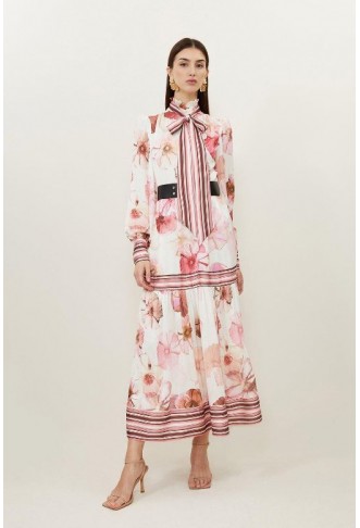 Floral Printed Woven Maxi...