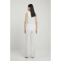 Compact Stretch Eyelet Detailed Ribbon Jumpsuit