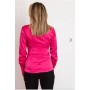 Guess Womens Fernanda Satin Fitted Blouse, Fuchsia