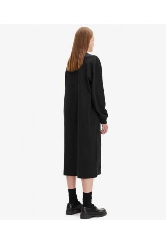 SAMSOE SAMSOE CHROME L/S DRESS IN BLACK