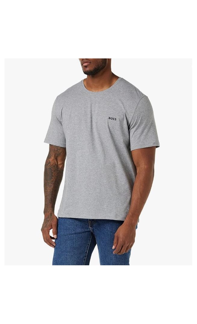 Boss Mens Mix&Match T-Shirt R Stretch-Cotton Regular-Fit T-Shirt With Contrast Logo