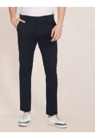Denver Slim Fit Solid Casual Trousers