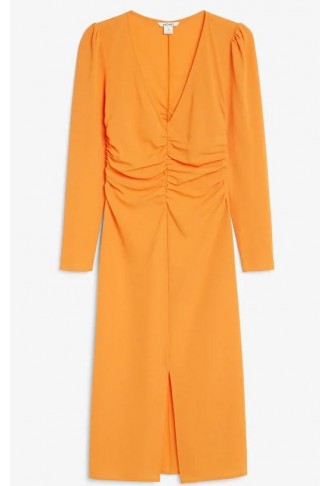 Orange Ruched Front Dress...