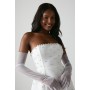 Hotfix Diamante Bandeau Bridal Mini Dress