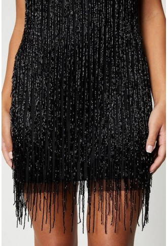 Sophie Habboo Beaded Fringe Mini Dress