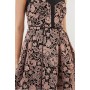 Black Petite Lace Prom Woven Midi Dress