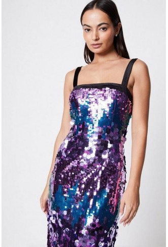 Multi Sequin Pencil Dress