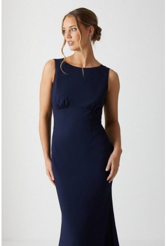 Cowl Back Fishtail Bridesmaids Maxi Dress