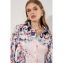 Tropical Floral Geometric Placement Printed Shirt