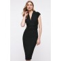 Premium V Neck Pencil Dress With Belt