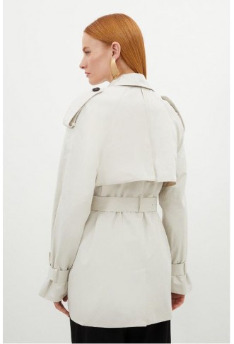 Belted Short Trench Coat