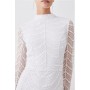Ivory Petite Draped Crystal Embellished Maxi Dress