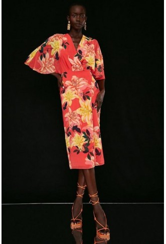Print And Beadwork Kimono...