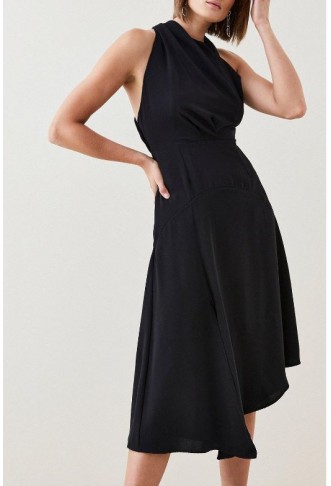 Soft Tailored Sleeveless Midi Dress