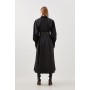 Cotton Eyelet Belted Long Sleeve woven Maxi Dress