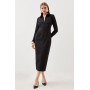 Tailored Pocket Detail Fitted Maxi Shirt Dress