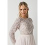Petite Pearl Embellished Bodice Bridesmaids Tulle Skirt Dres
