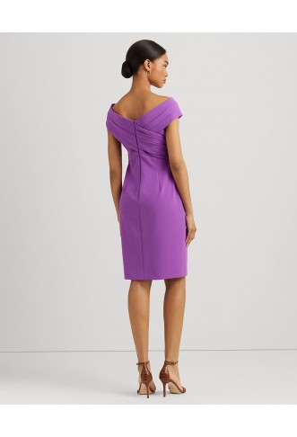 Crepe Off-the-Shoulder Cocktail Dress