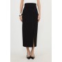 Compact Stretch Side Split Tailored Midi Pencil Skirt