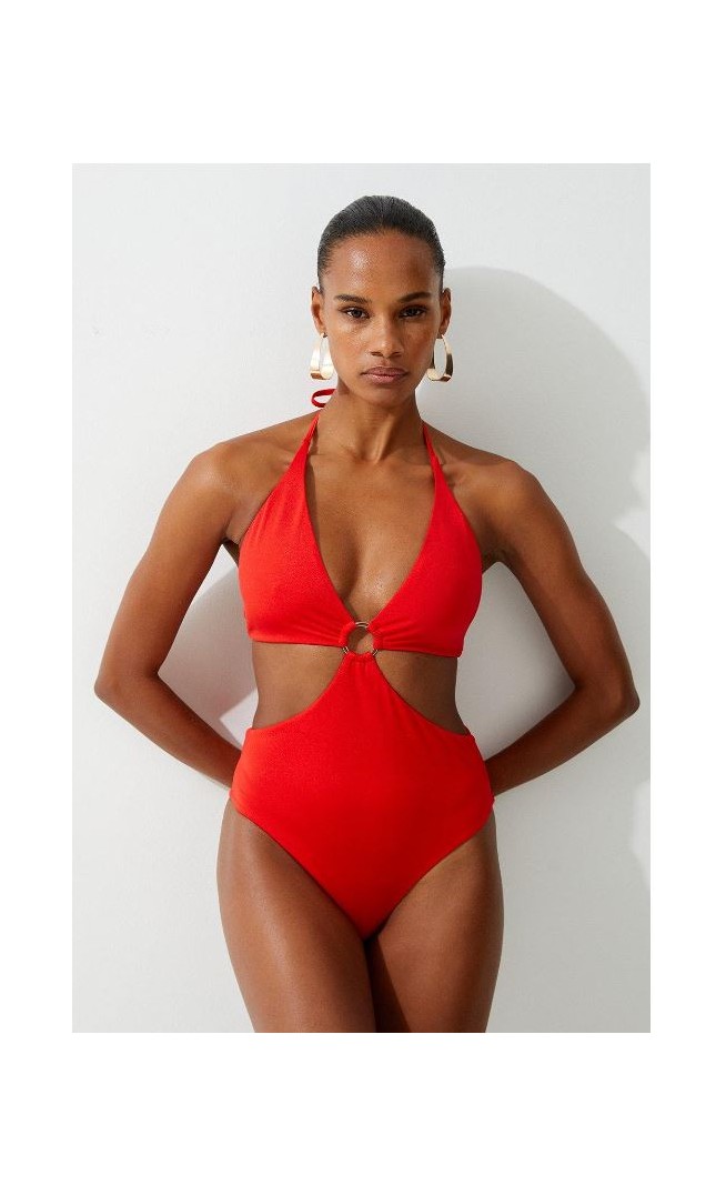 Slinky Cut Out Ring Detail Swimsuit