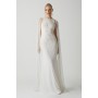 Premium Embellished Wedding Dress With Cape Sleeves