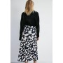 Satin Printed Midi Slip Skirt