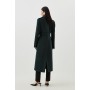 Italian Manteco Wool Blend Strong Shoulder Coat