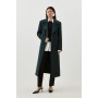 Italian Manteco Wool Blend Strong Shoulder Coat