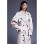 Tailored Satin Maxi Belted Trench Coat