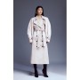 Tailored Satin Maxi Belted Trench Coat