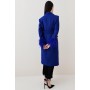 Italian Manteco Wool Feather Cuff Tailored Coat