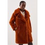 Faux Fur Cocoon Short Coat