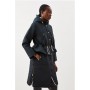 Faux Fur Lined Hybrid Longline Trench Coat