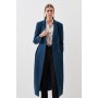 Tailored Wool Blend Belted Midi Coat