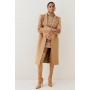 Italian Manteco Wool Feather Cuff Tailored Coat