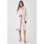 Faux Fur Diamante Button Coat