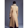 Italian Manteco Wool Blend Faux Fur Collar Coat