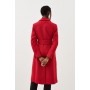 Italian Manteco Wool Mix Button Detail Belted Midi Coat