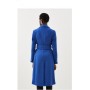 Italian Manteco Wool Mix Button Detail Belted Midi Coat