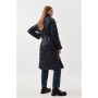 Diamond Quilted Puffer Longline Belted Coat