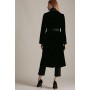 Black Italian Velvet Investment Notch Neck Coat