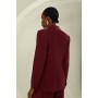 Tailored Viscose Satin Back Crepe Double Lapel Single Breasted Blazer