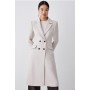 Oatmeal Italian Wool Fitted Coat