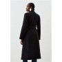 Belted Midi Wrap Coat